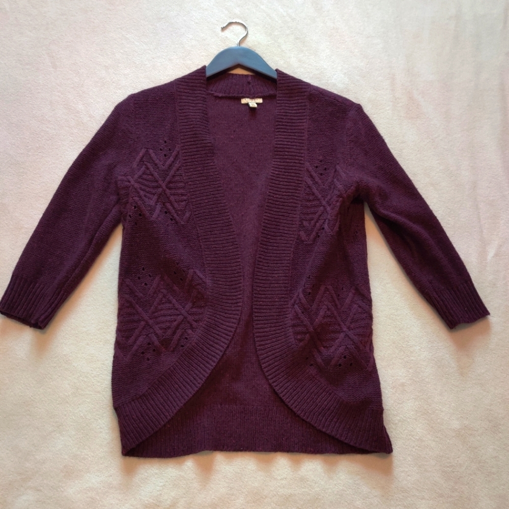 NWOT Sonoma Purple Sweater Cardigan ~ Sz. S